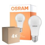Multipack 4x Osram LED Star Classic E27 Pear Frosted 10W 1055lm - 827 Extra Warm White | Light Sensor - Replaces 75W