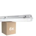 Multipack 6x Ledvance LED Damp Proof Housing MT Gen 3 IP65 | Suitable for 2x120cm LED Tube